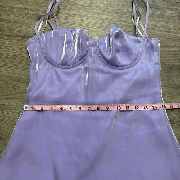 Princess Polly Purple Sleeveless Spaghetti Strap Twirl Mini Dress Sz 8 Fairy - Picture 6 of 10